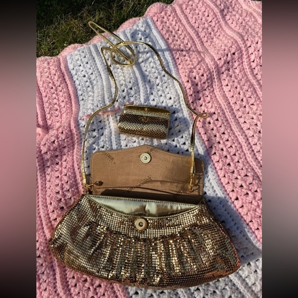 Whiting and Davis Gold Shoulder Bag or Clutch - Picture 2 of 6